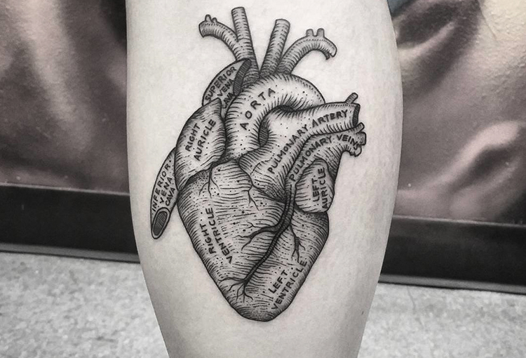 real heart tattoo designs with name