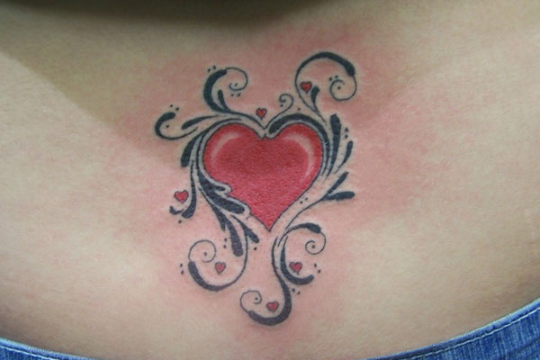 Swirling Heart tattoo