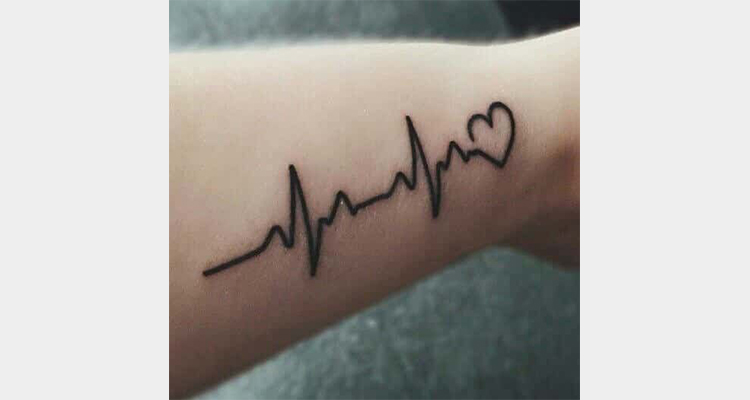 The Lifeline that ends with a Heart tattoo