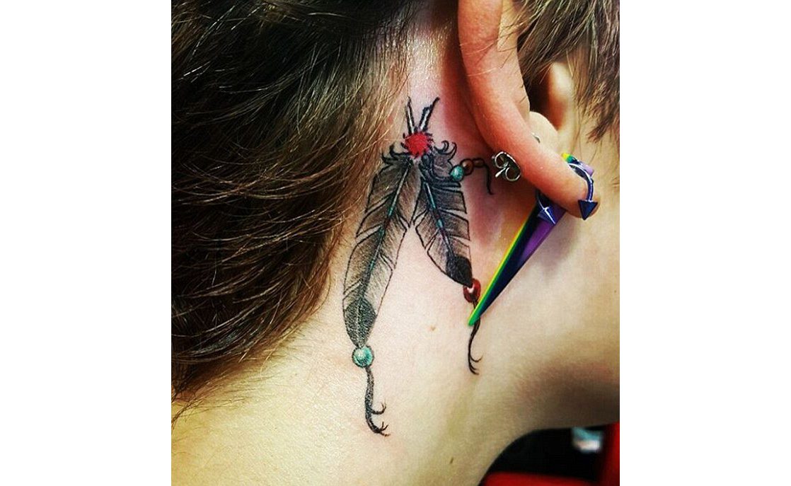 Twin feather tattoos