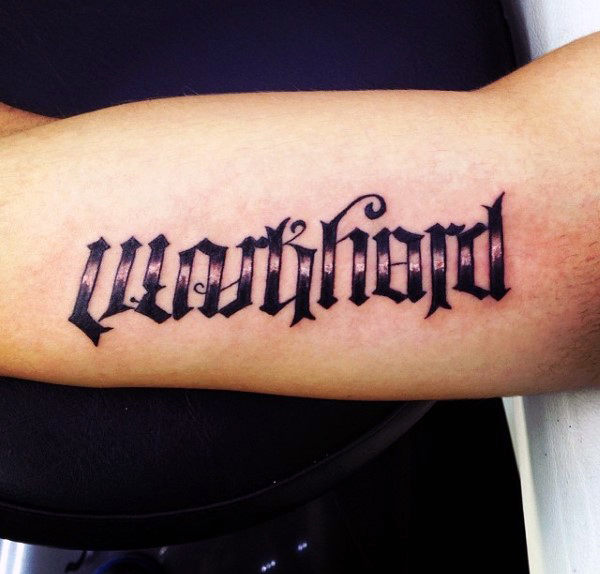 Unique mens ambigram tattoos