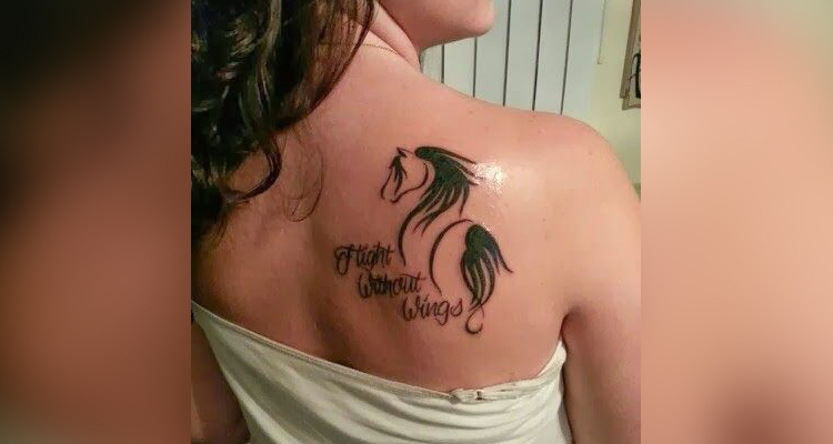 Horse tattoo designs on back