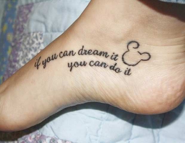 %E2%80%9CIf you can dream it you can do it%E2%80%9D tattoo on Ankle