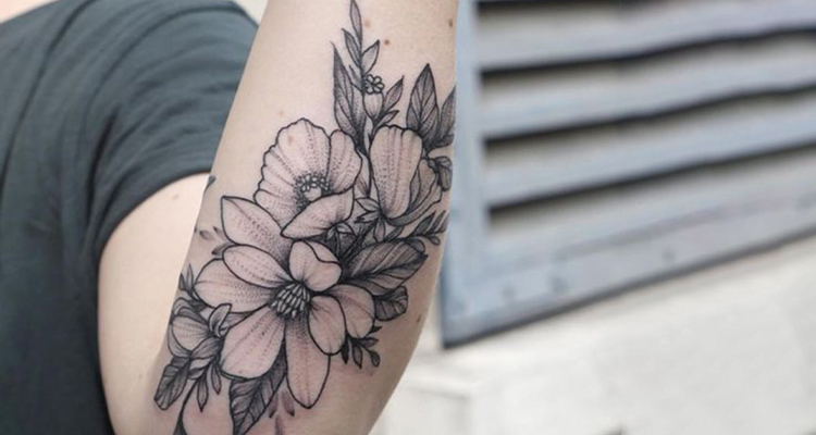 Ambrosia Floral Tattoo