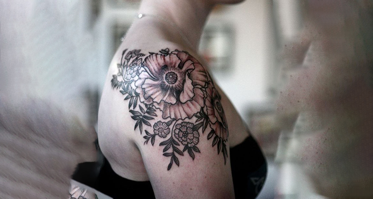 Anemone Floral Tattoo