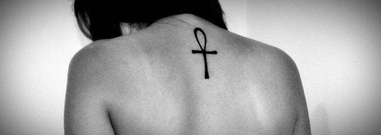 Egyptian Ankh tattoo designs on back