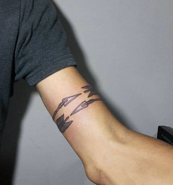 Arrow Band Tattoo on Bicep