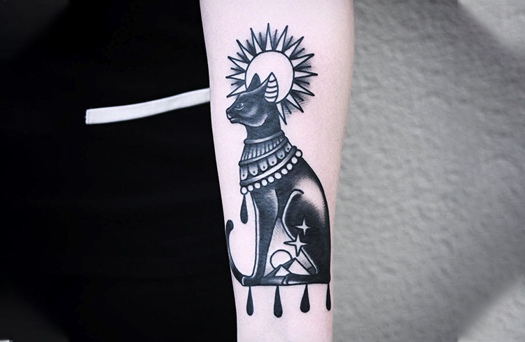 Bast – The Egyptian Cat Goddess tattoo