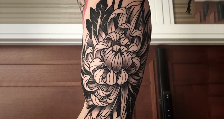 Chrysanthemum Floral Tattoo