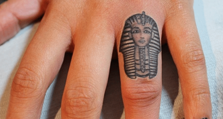 Death Mask of Tutankhamun small tattoo