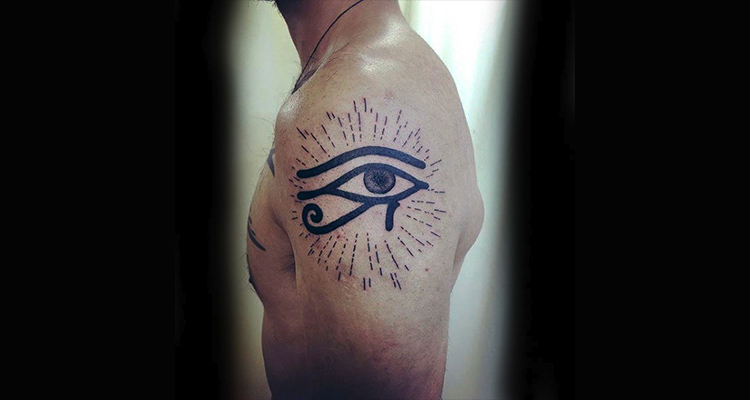 Tattoo uploaded by Bambie  Eye of ra and the eye of horus Ra Horus  Egyptian EgyptianTattoo TheSunGod TheMoonGod Sun Moon Tattoos  ThighTattoos  Tattoodo