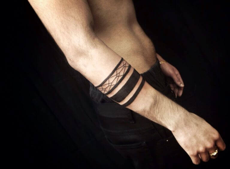 Forearm Band Tattoos