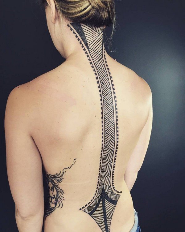 From Top to Bottom spine tattoo