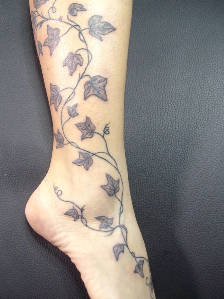 Ivy Floral Tattoo Designs for Girls