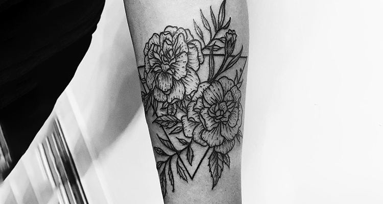 Marigold Floral Tattoo