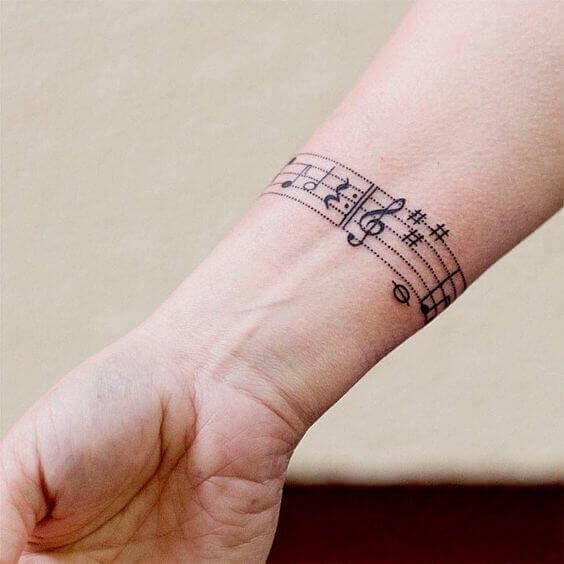 Music armband tattoo ideas