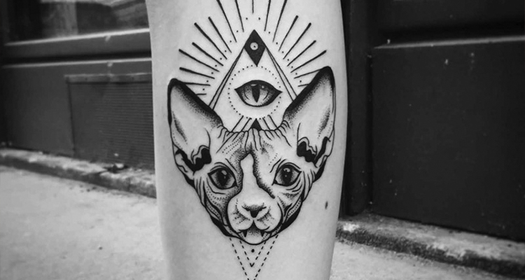 Mysterious Sphinx soulder tattoo