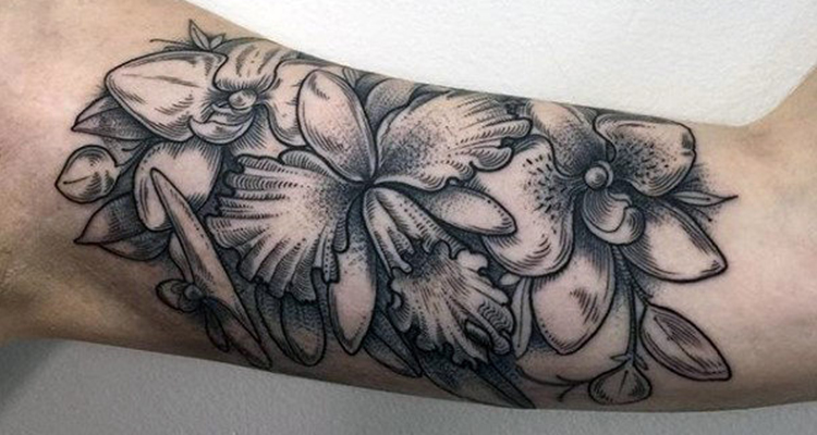 Orchid Floral Tattoo