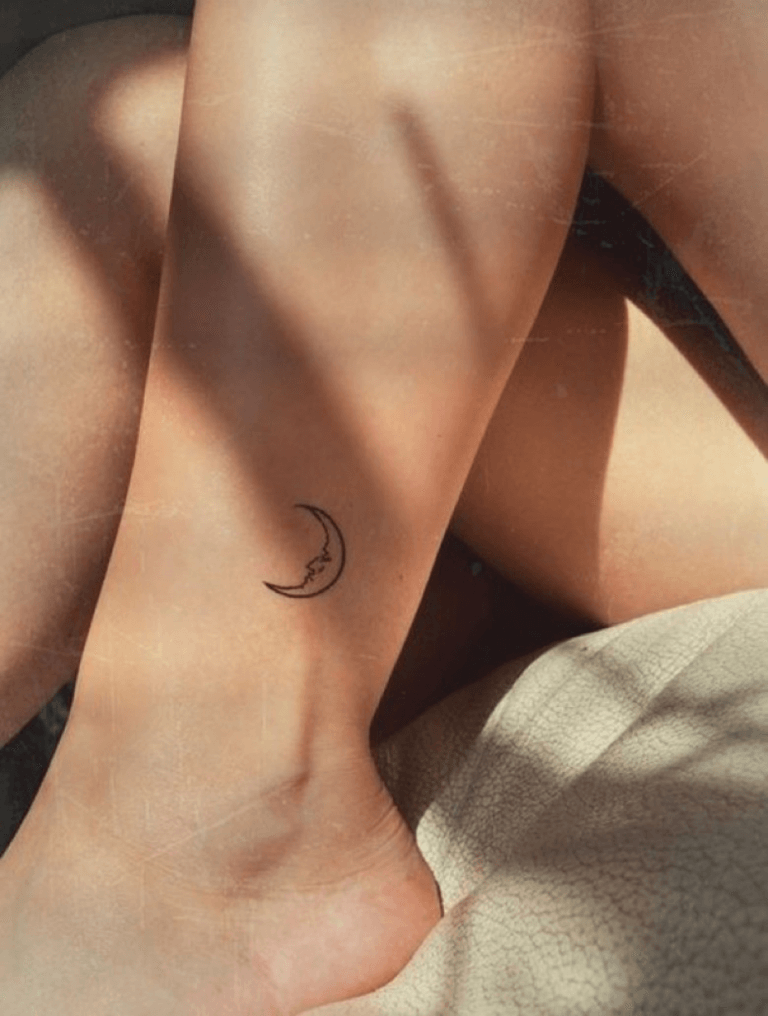 Small Half Moon Tattoo