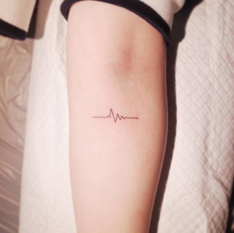Small Heartbeat Tattoo Designs