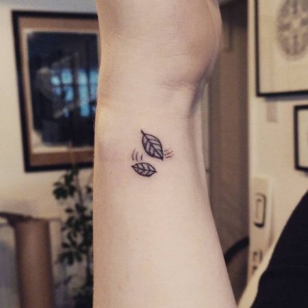 Small Leaf Tattoo on wrist