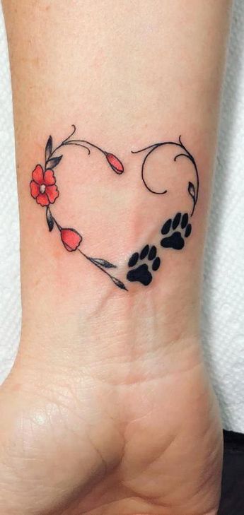 Small Paw Tattoo ink