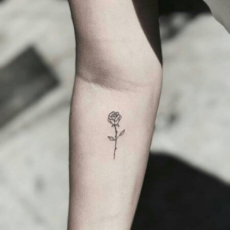 Small Rose Tattoo art