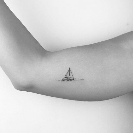 Small-Sailboat-Tattoos Ideas