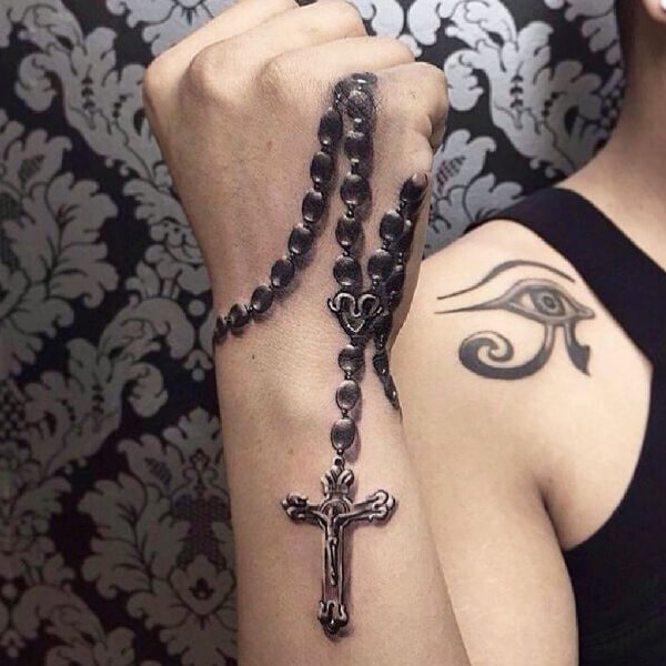 chain-eye-cross-shoulder-hand-wrist-tattoo-design