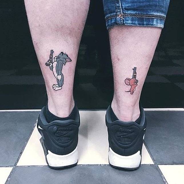 Cute Cartoon Couples Tattoos Cartoon cute valentines day camera and