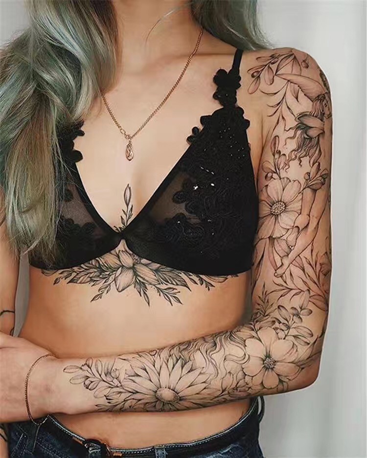 Cute Sleeve Tattoos For Females