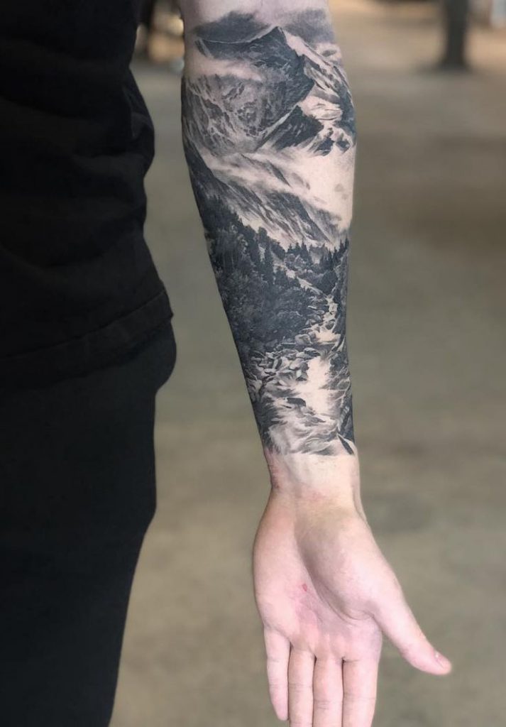 nature half sleeve tattoo