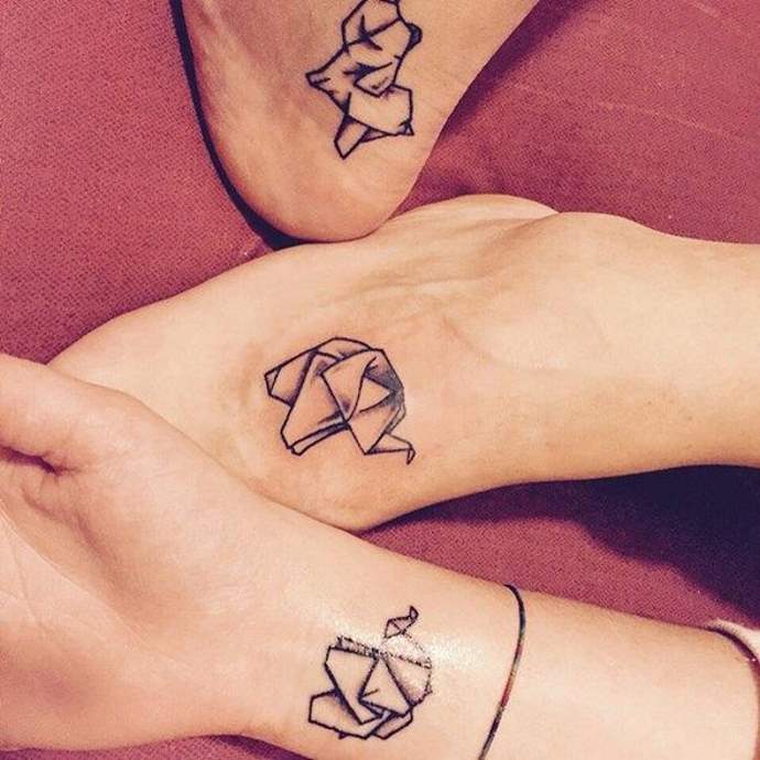 Origami Matching Tattoo 