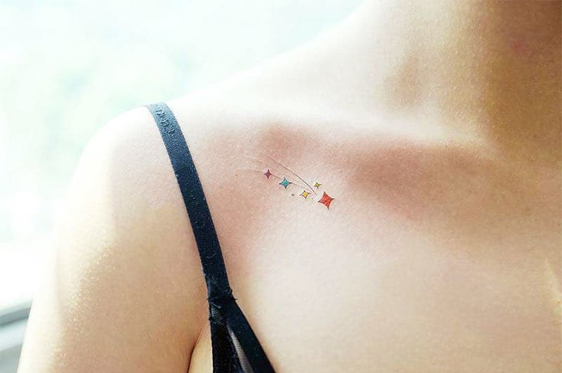 Tiny Shooting star tattoo designs