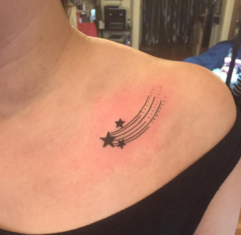 Shooting star tattoo