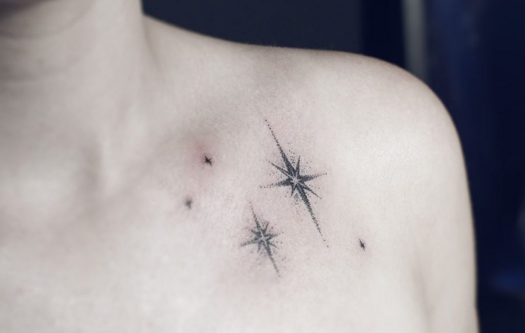 Small Star Tattoo on Shoulder