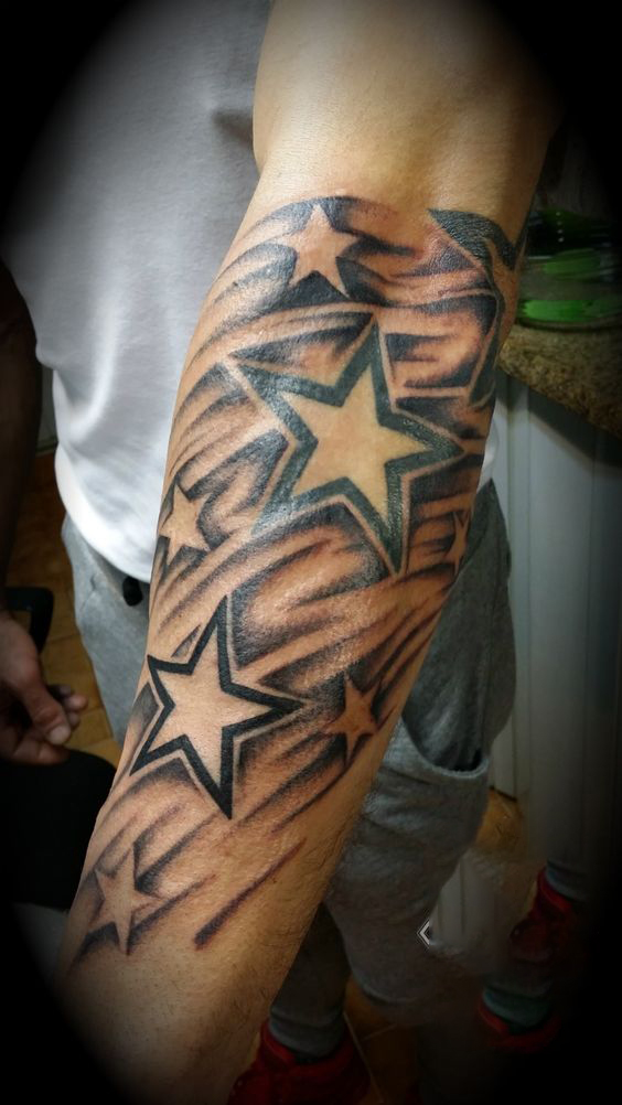 Star Sleeve Tattoo for men