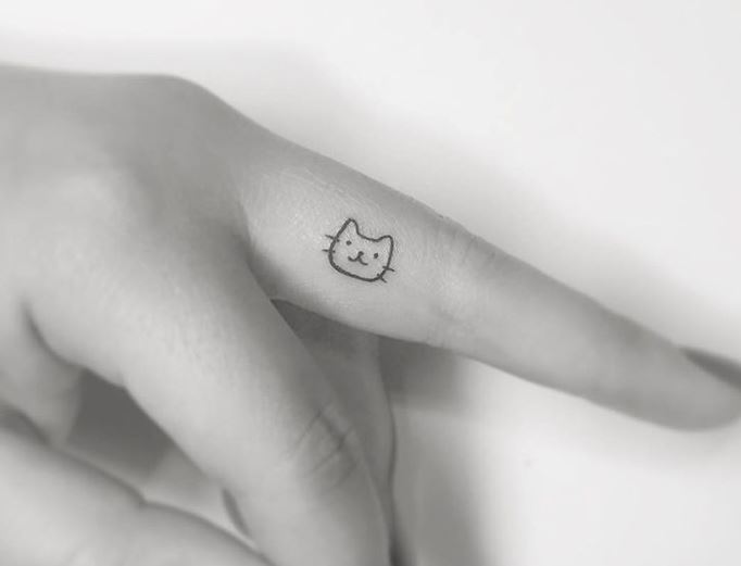 cat finger tattoos for pet lover