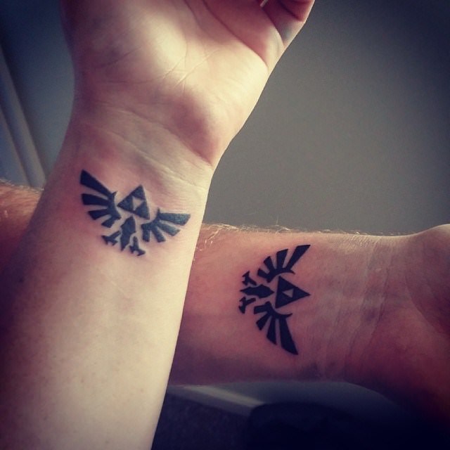 Tribal Matching Tattoo on Wrist