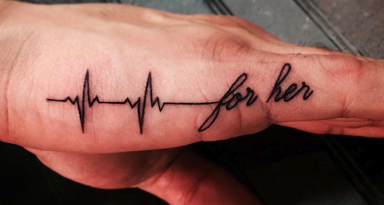 heartbeat on your hand tattoo