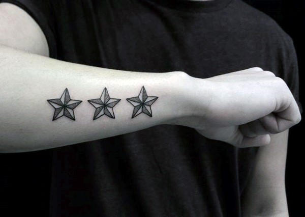3 Star Tattoos | Star tattoo on shoulder, Star tattoos, Shoulder tattoo