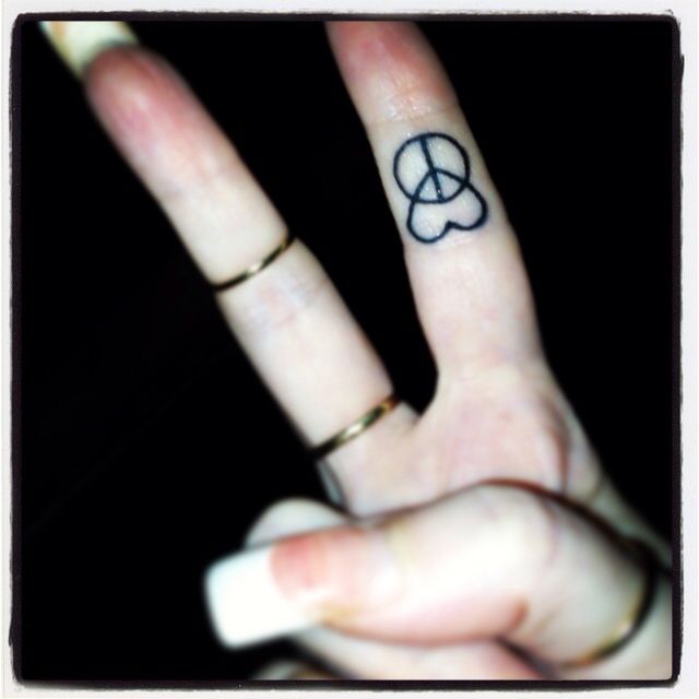 Peace Sign Ring Tattoo