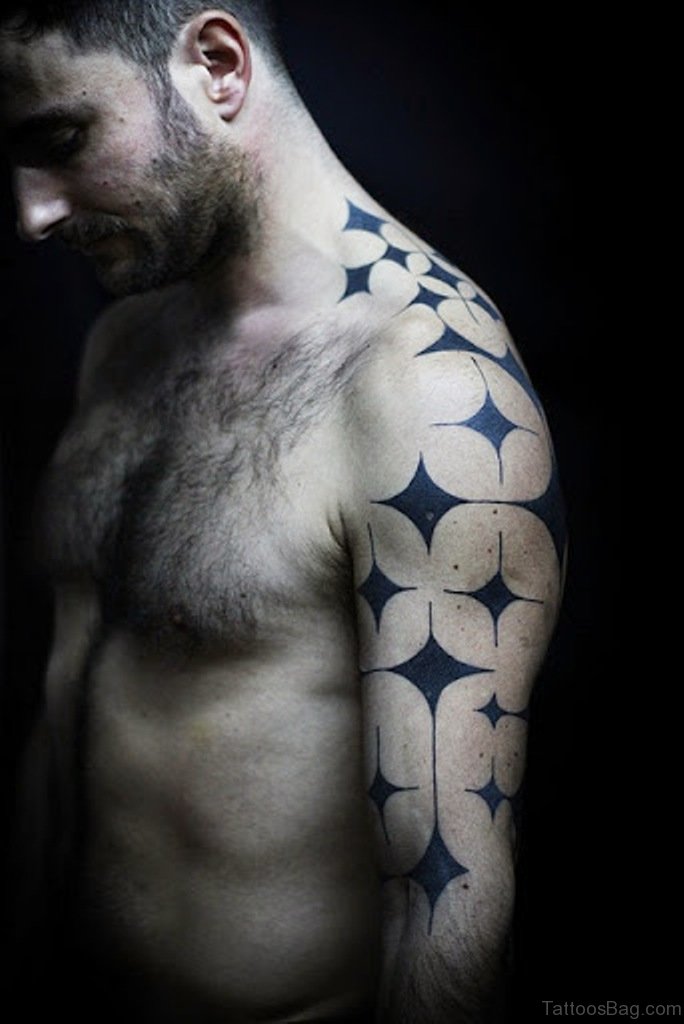star tattoos designs on shoulder