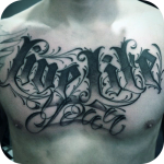 Letters Monograms Tattoo icon