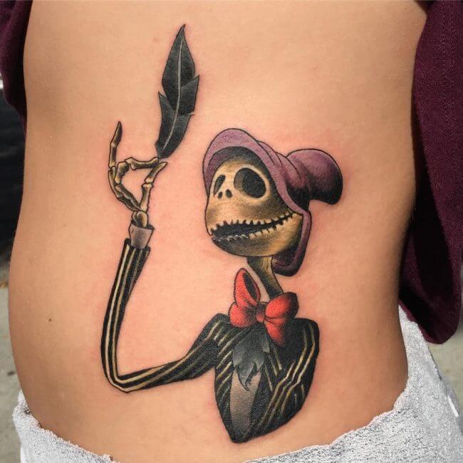 Nightmare Before Christmas Tattoo designs on chest