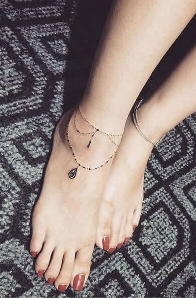 Anklet Tattoo ideas for girls