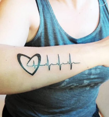 Heartbeat Tattoo Designs art