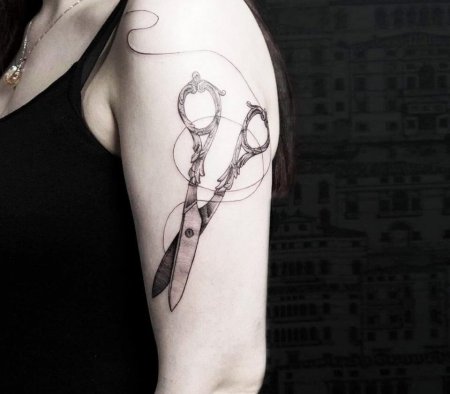 Scissor Tattoo art 