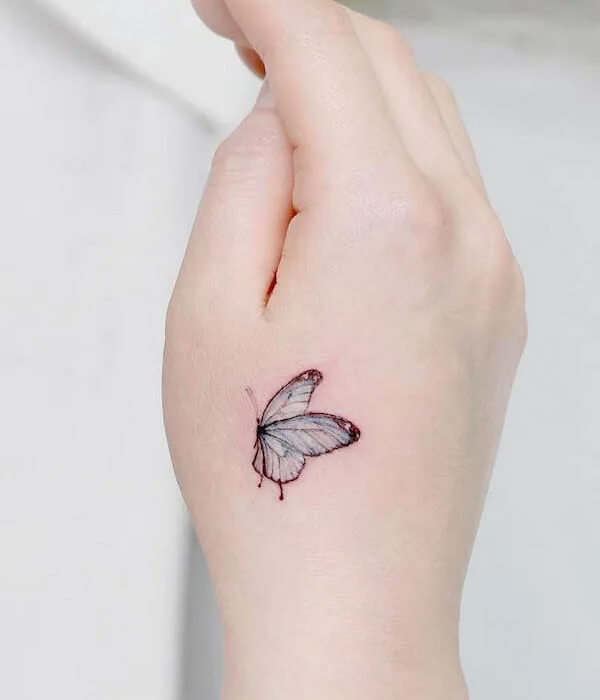 A Butterfly Hand Tattoo for Girls
