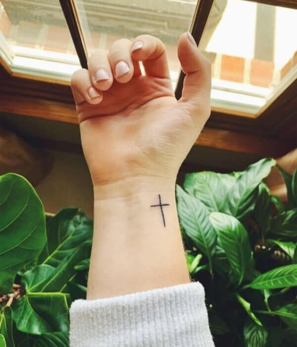 A Cross Hand Tattoo design